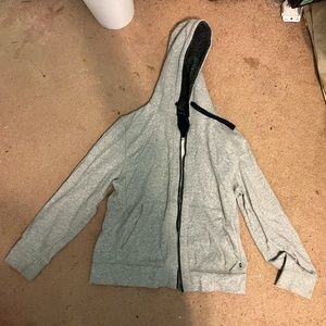 Plain Grey Zip Up Sweatshirt